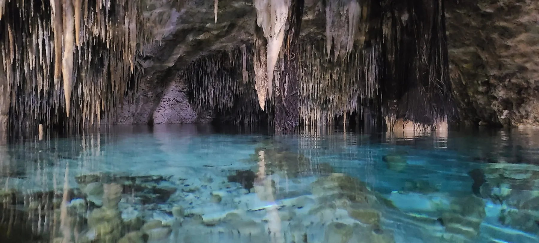 Cenote de agua cristalina en Riviera Maya